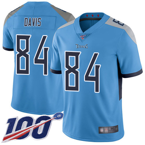 Tennessee Titans Limited Light Blue Men Corey Davis Alternate Jersey NFL Football 84 100th Season Vapor Untouchable